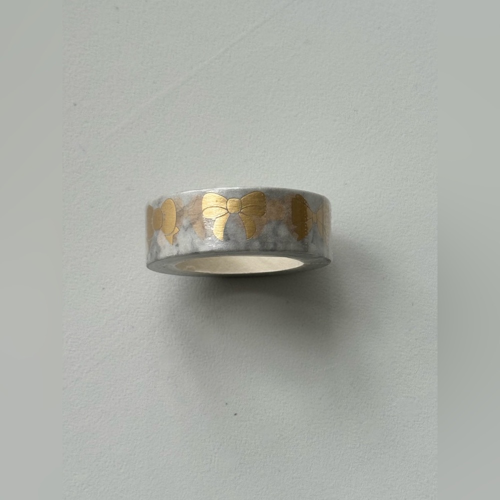 Washi tape - marble with gold bows